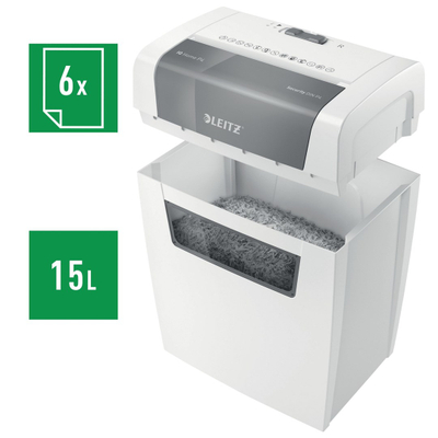 Grirës dokumentesh Leitz IQ Home P4, DIN P-4, 6 fletë, i bardhë