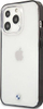 Kapak telefoni BMW Signature Collection për iPhone 13 Pro Max, shpinë transparente, kornizë e zezë