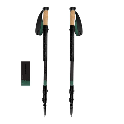 Shkopinj trekkingu Spokey Zodiac, alumini, 105-135 cm, të zinj