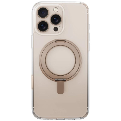 Заштитна маска Uniq Swivix за iPhone 16 Pro Max, 6.9", прстен 360°, златна