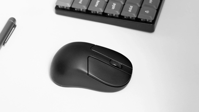 Maus wireless Keychron M4, optik, i vogël, Bluetooth 2.4 GHz, 4000 Hz, i zi