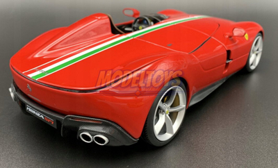 Maket veture Bburago Ferrari Monza SP1, shkalla 1:18, metal, gri me të verdhë