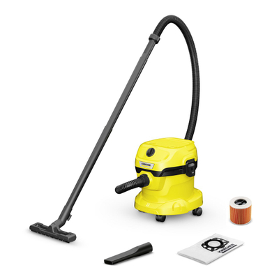 Fshesë me ujë dhe pluhur Karcher WD 2 Plus V 12 4 18 C, 1000W, depozitë 12L, e verdhë