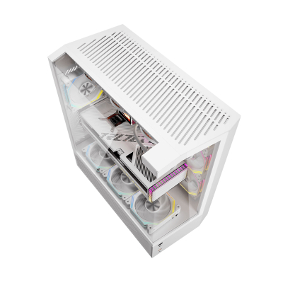 Kuti kompjuteri Darkflash DY460 (I bardhë) + 4 fans ARGB