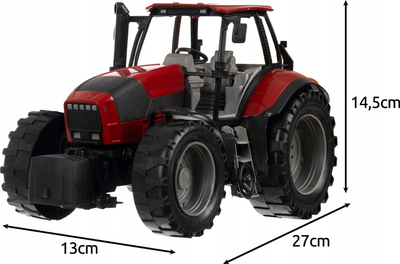 Lodër traktor për punë fushe me rimorkio Bruder 24711, plastikë ABS, i gjelbër