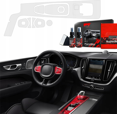 Folie mbrojtëse GrizzProtector 4n1 për Volvo XC60 B5 2023-2024, për brendi, kundër shenjave të gishtave, transparente
