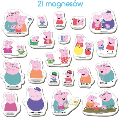 Сет магнети Пепа Пиг Family Magdum, 21 парче, за деца 3+