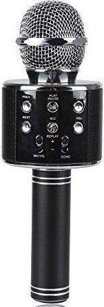 Mikrofon karaoke Pro-Link, dinamik pa tela, me Bluetooth, i zi me argjend