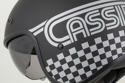 Kaska moto CASSIDA Oxygen 2.0 Rondo, e zezë matte argjendi