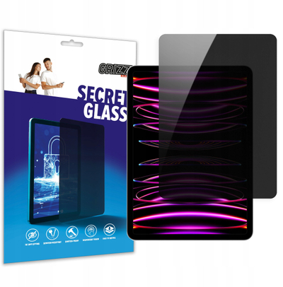 Xham mbrojtës GrizzGlass SecretGlass për iPad Pro 12.9, Privacy, xham i fortë, transparent