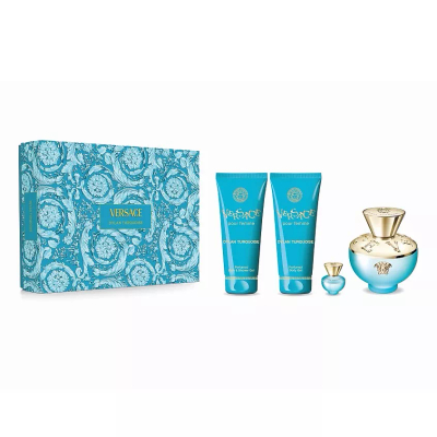 Set dhuratë Versace Dylan Turquoise, EDT Natural, 100 ml + xhel dushi, 100 ml + xhel dushi, 100 ml + EDT Mini, 5 ml