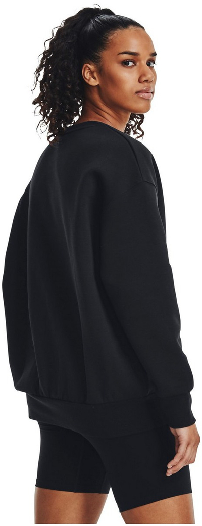 Bluzë sportive femrash Under Armour Essential Fleece OS Crew, me mëngë të gjata, e zezë
