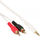 Kabllo Jack InLine 3,5 mm - RCA (Cinch) x2, 2,5 m, (89936 W), e bardhë 