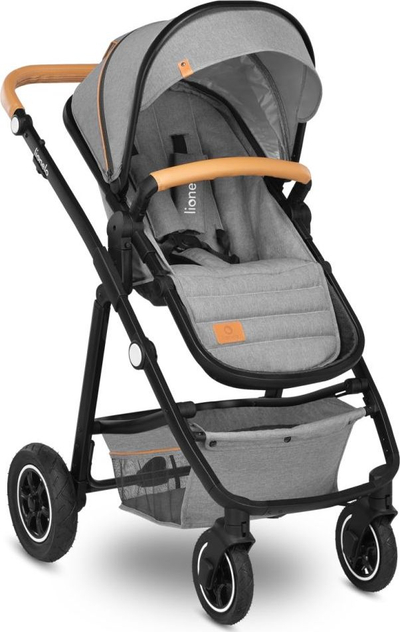Karrocë për bebe Lionelo Amber Combi 2 në 1, deri 22 kg, me shportë dhe sedilje sport, gri