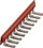 Shirit lidhës Phoenix Contact EB80 DIK RD, 80 pole, 6.2 mm, i kuq