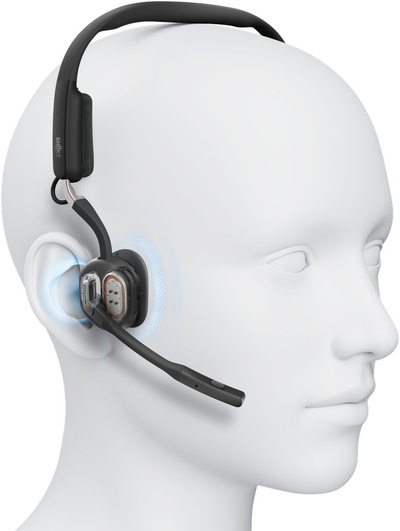 Kufje pa tel SHOKZ OpenMeet UC, Bluetooth, USB Type C, të zeza