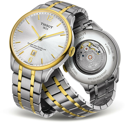 Orë dore për meshkuj Tissot T099.407.22.037.00, e argjendtë/artë