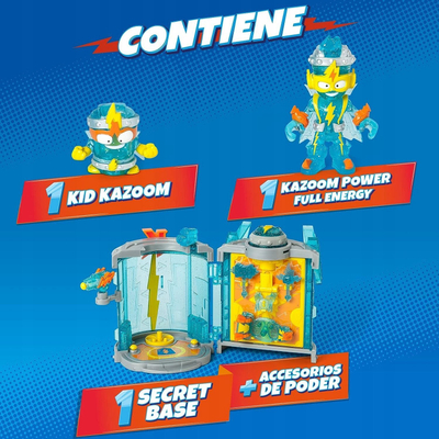 Set lojërash SuperThings Kazoom Power Secret Base, me figurina, shumëngjyrëshe