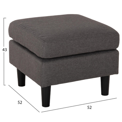 Sofa këndore (HM3237.01), gri/ zezë