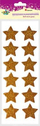 Stickera ngjitës Hasta Stars, 40mm, set 12 copë, ngjyrë ari