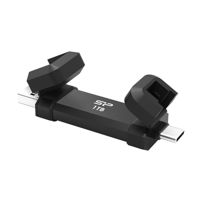 USB флеш Silicon Power DS72, 1TB, USB 3.2, Type A и Type C, црн