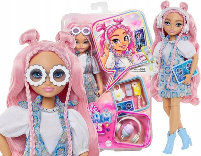 Kukull Barbie Dream Besties Daisy Jean, me gjoja DJ, flokë rozë me onde