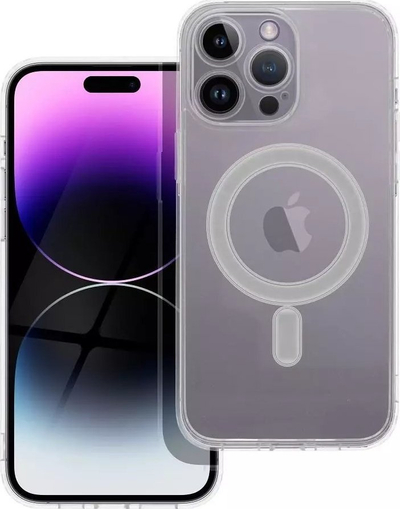 Заштитен MagSafe капак за iPhone 14 Pro Max, проѕирен, со заштита за камера
