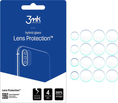 Mbrojtëse xhami për kamerën 3MK Lens Protect për Samsung Galaxy A53 5G, set me 4 copë, transparente