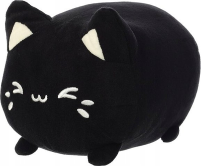 Lodër pelushi Aurora Meowchi Tasty Peach Black Sesame, 18cm, eco-friendly, e zezë