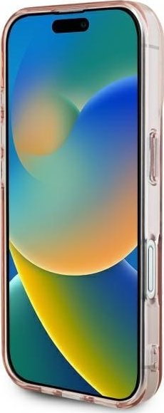 Mbulesë telefoni Guess GUHCP16SHCHGSPP, për iPhone 16 6.1", hardcase IML Heart, rozë