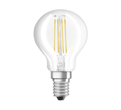 Llambë LED filament 3W, bazë e hollë E14, transparente