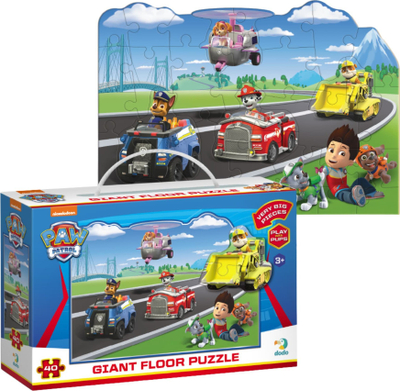 Puzzle dyshemeje gjigant Dodo Paw Patrol, 40 copa, shumëngjyrësh
