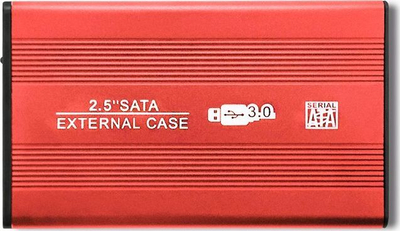 Disk xhepi Qoltec 2.5" USB 3.0 (51860). USB 3.0, 2.5 inç, alumin, i kuq