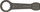 Ударен прстенест клуч KUKKO 406-90, 90mm, челик Cr-V, сиво челична боја