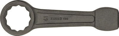 Ударен прстенест клуч KUKKO 406-90, 90mm, челик Cr-V, сиво челична боја