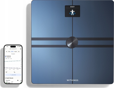 Peshore inteligjente Withings Body Smart, Wi‑Fi Bluetooth, analizë trupi, ngjyrë e zezë