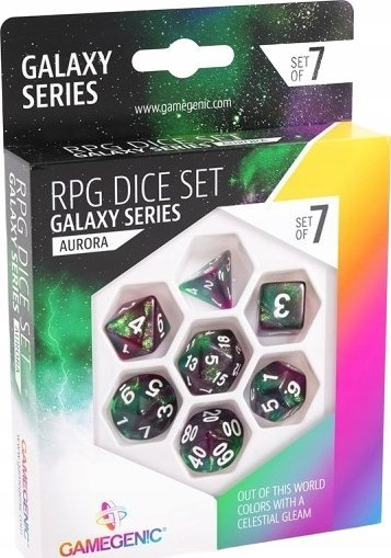 Set zare Gamegenic Galaxy Series Aurora, 7 copë, akril, shumëngjyrësh