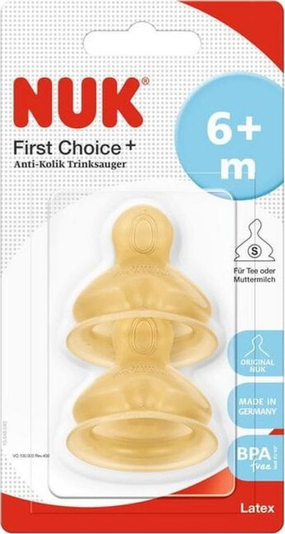 Biberona NUK First Choice+ (NU713243), 2 copë, bezhë