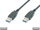 Kabllo PremiumCord USB-A - USB-A, 2m, e zezë