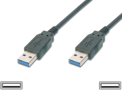 Kabllo PremiumCord USB-A - USB-A, 2m, e zezë