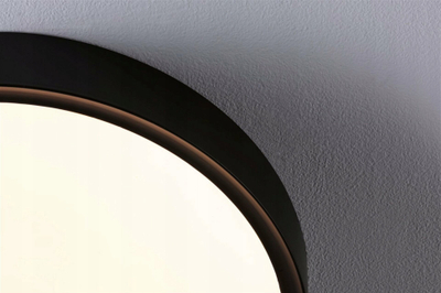 Plafonierë tavani Paulmann Tega LED, IP44, CCT, e zezë