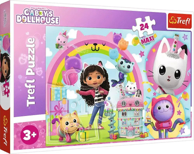 Puzzle Trefl Gabby Cheerful, 24 copa Maxi, Gabby’s Dollhouse