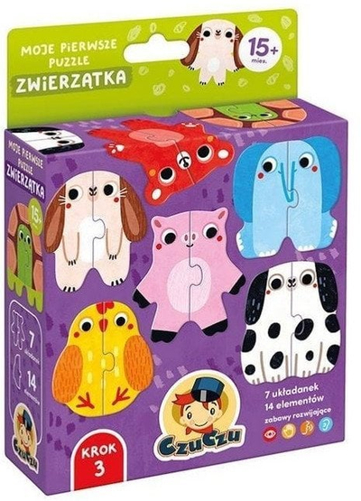 Puzzle CzuCzu My First Puzzles Animals, 14 pjesë, nga 15 muajsh, shumëngjyrëshe