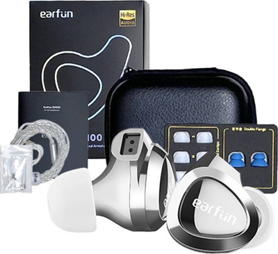 Слушалки во уво EarFun EH100, Hi Res Audio, кабел 3.5mm, сребрени