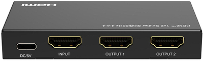 Ndarës HDMI Microconnect 1x2, 8K 60Hz, i zi