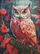 Set pikture me diamante Ideyka Diamond Quadro Owl With Frame, 30 x 40 cm, shumëngjyrëshe