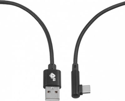 Kabllo USB në USB-C TB Touch, 1.5m, me kokë të këndëzuar, e zezë