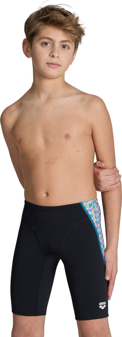 Rroba banje çunash Arena Starfish Swim Jammer, MaxLife Eco, UPF50+, të zeza shumëngjyrëshe