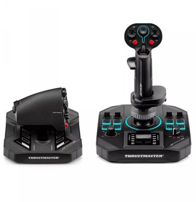 Контролер за летање Thrustmaster Sol R 4 HOTAS, за PC, со LED RGB, црн