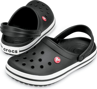 Papuçe për femra Crocs Crocband, 39-40, të zeza / bardha